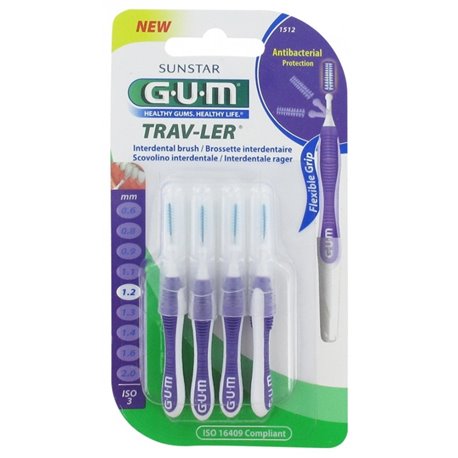 GUM TRAV-LER 4 BROSSETTES 1.2MM MODELE 1512