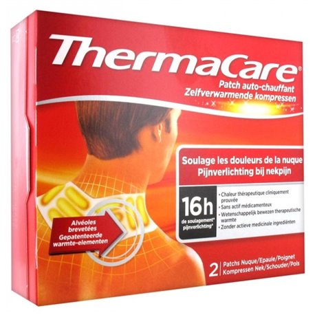 THERMACARE PATCH AUTO-CHAUFFANT SOULAGE LES DOULEURS DE LA NUQUE 16H DE SOULAGEMENT 2 PATCHS