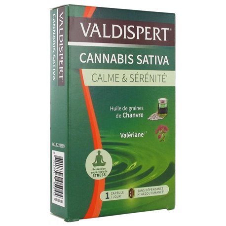 VALDISPERT CANNABIS SATIVA CALME & SERENITE 24 CAPSULES